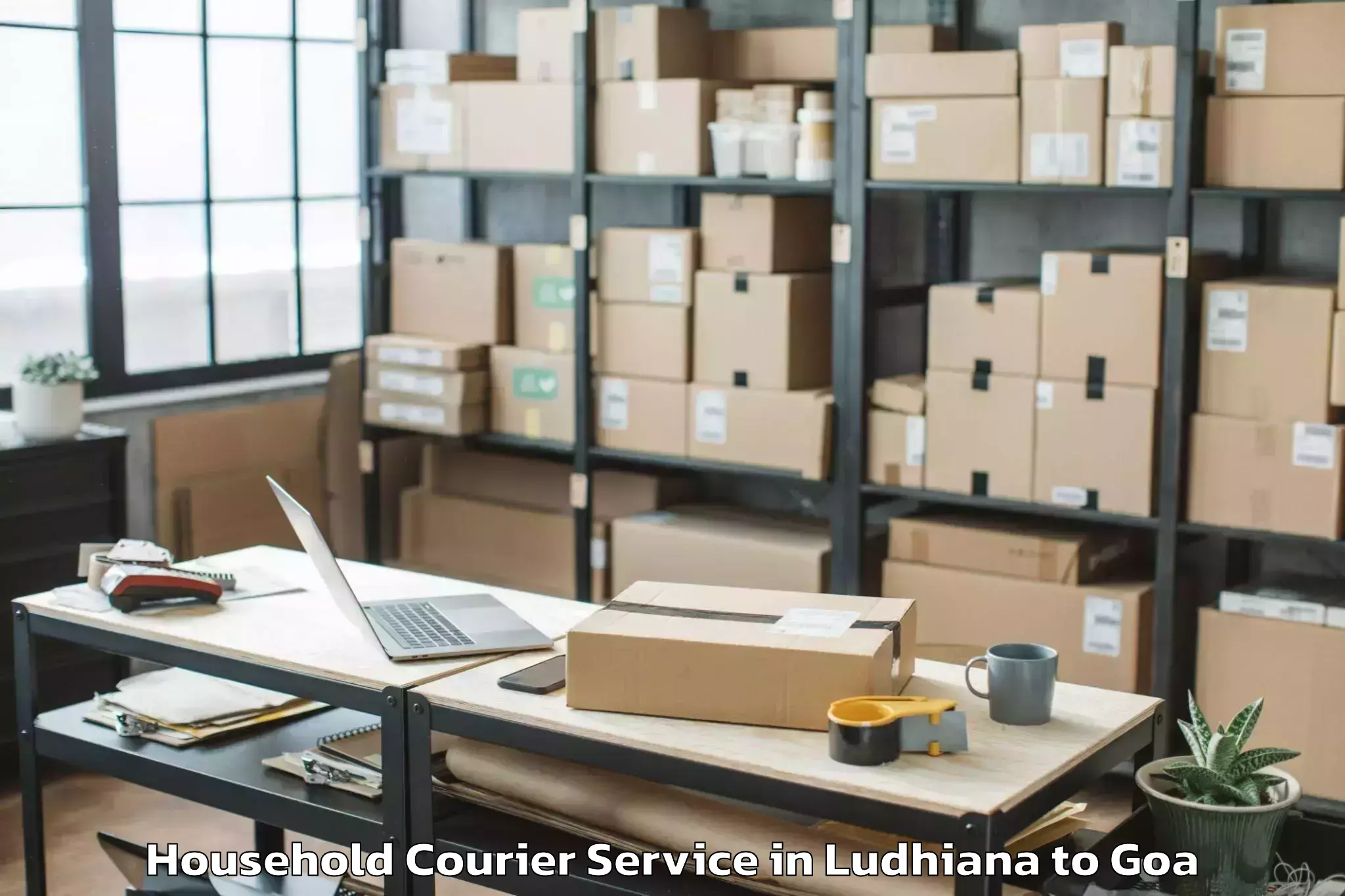 Book Ludhiana to Serula Household Courier Online